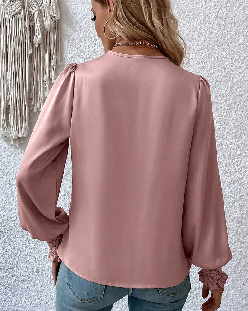 Gracelynn⢠l Elegante Effen Blouse