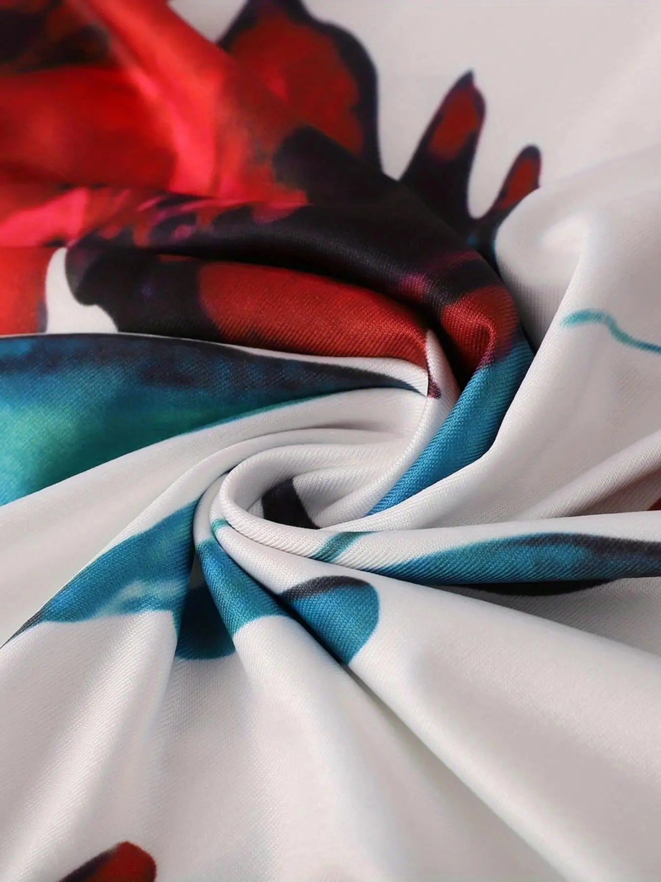 Ximena™ l Bloem print jurk met korte mouwen