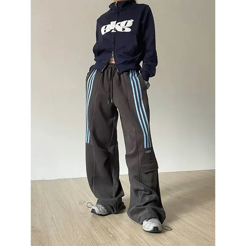 Sela™ l American retro wijde pijpen broek