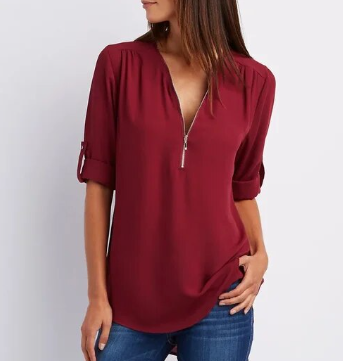 Eleanor™ | Blouse met rits