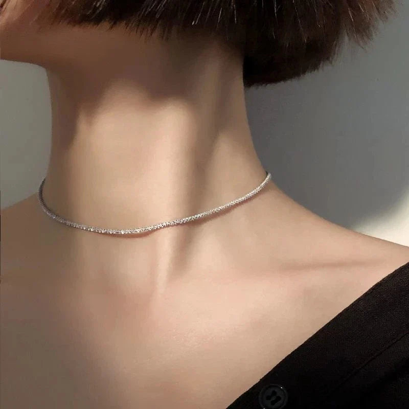 Felineā¢| Zilveren Choker Ketting Voor Vrouwen