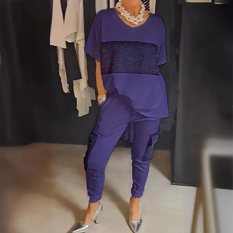 Zillaâ„¢ | Tweedelige T-shirt & broek met korte mouwen