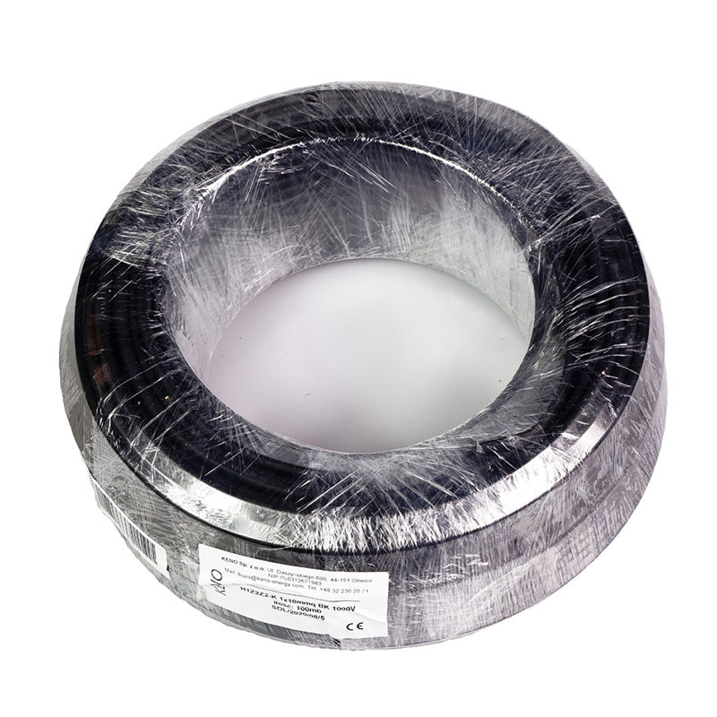 KENO Zonnepaneelkabel 10mm² Zwart 100m