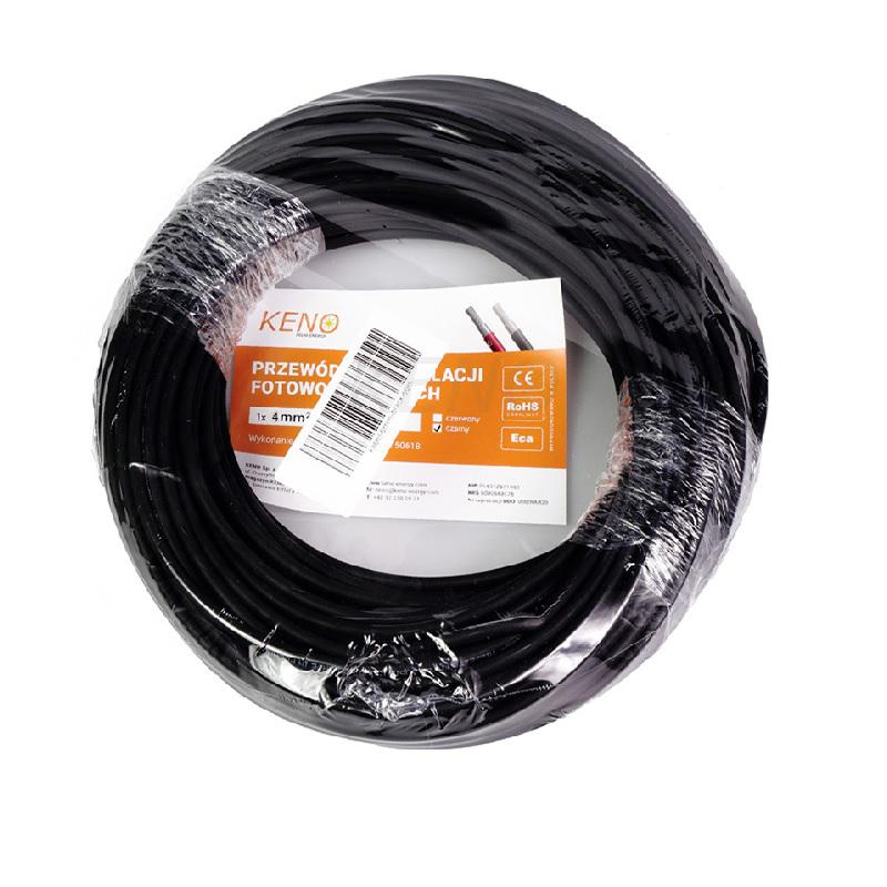 KENO Zonnepaneelkabel 4mm² Zwart 50m