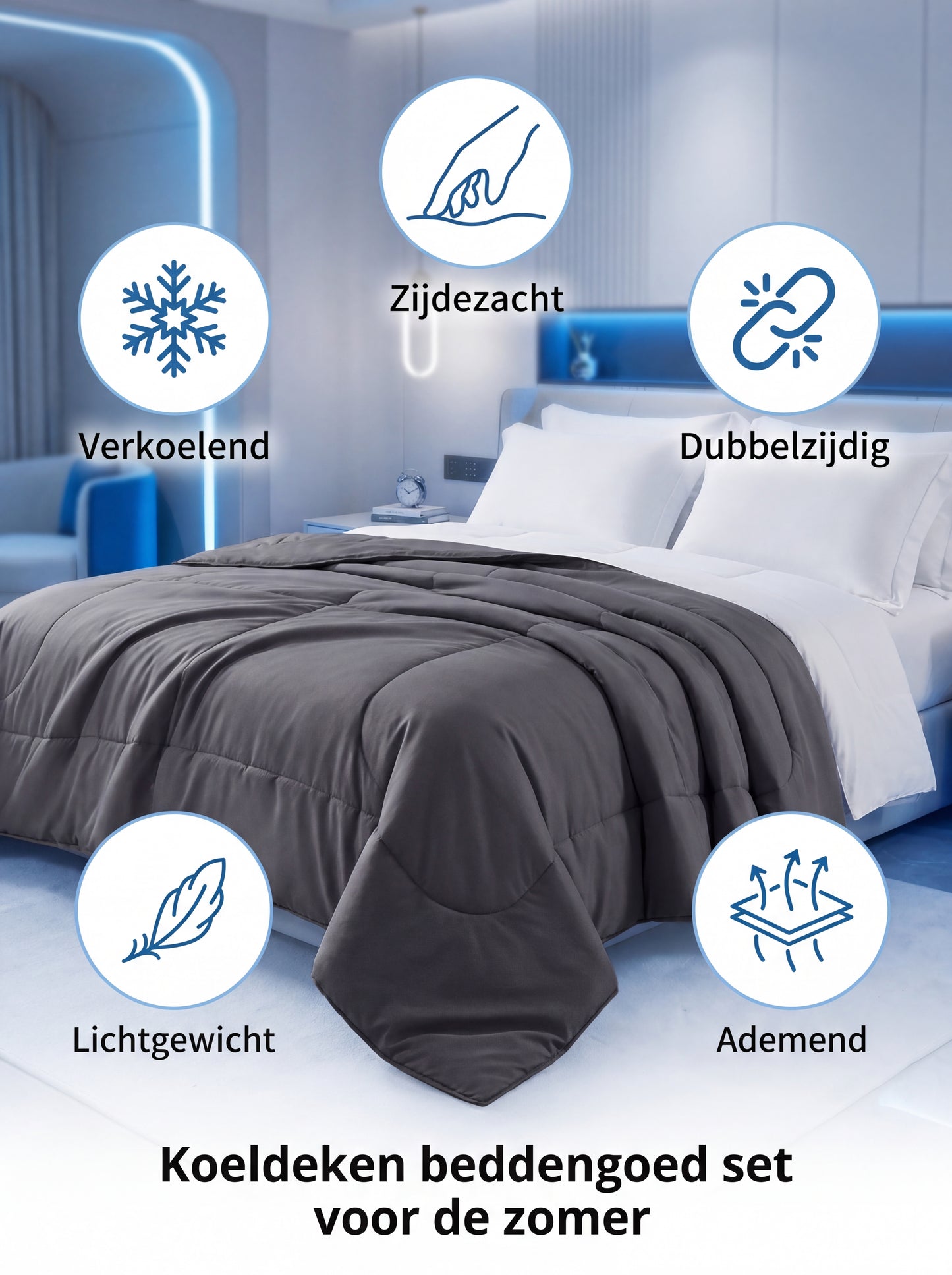 ErgoCool Verkoelende Deken – Lichtgewicht Koeldeken voor Warme Nachten
