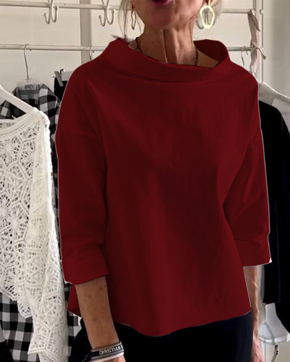 Alicia™ | Elegante top met losse schildpadhals