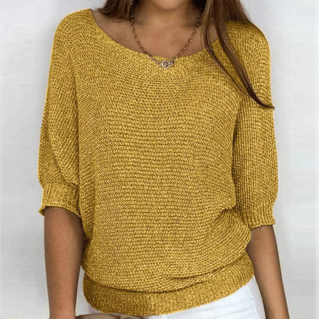 Ginera™ | Elegante en comfortabele trui met ronde hals