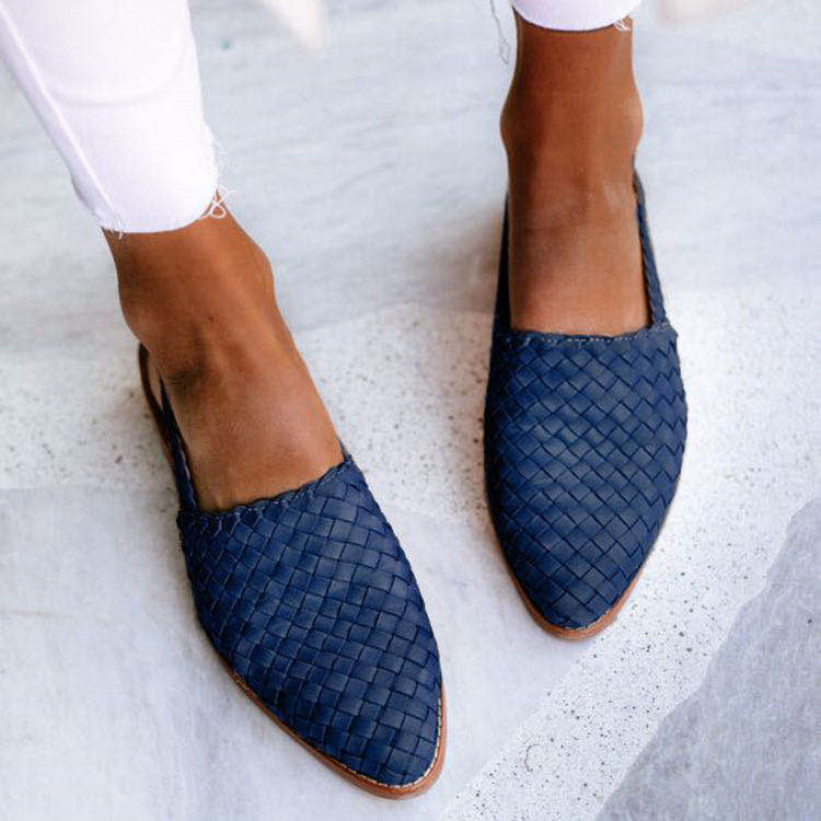 Agnes™ | Essentiële Slides van Geweven Leer