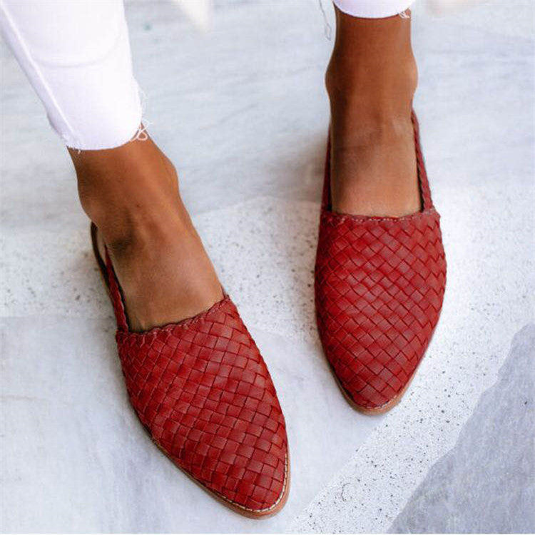 Agnes™ | Essentiële Slides van Geweven Leer