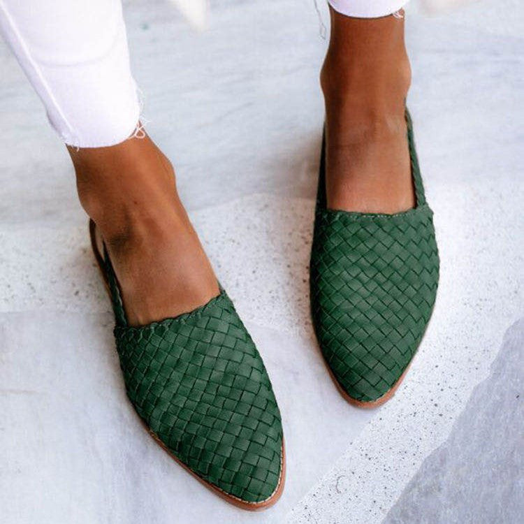 Agnes™ | Essentiële Slides van Geweven Leer