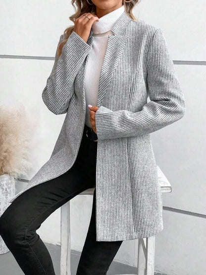 Hattie™ | Elegante Kleurloze Grijze Blazer