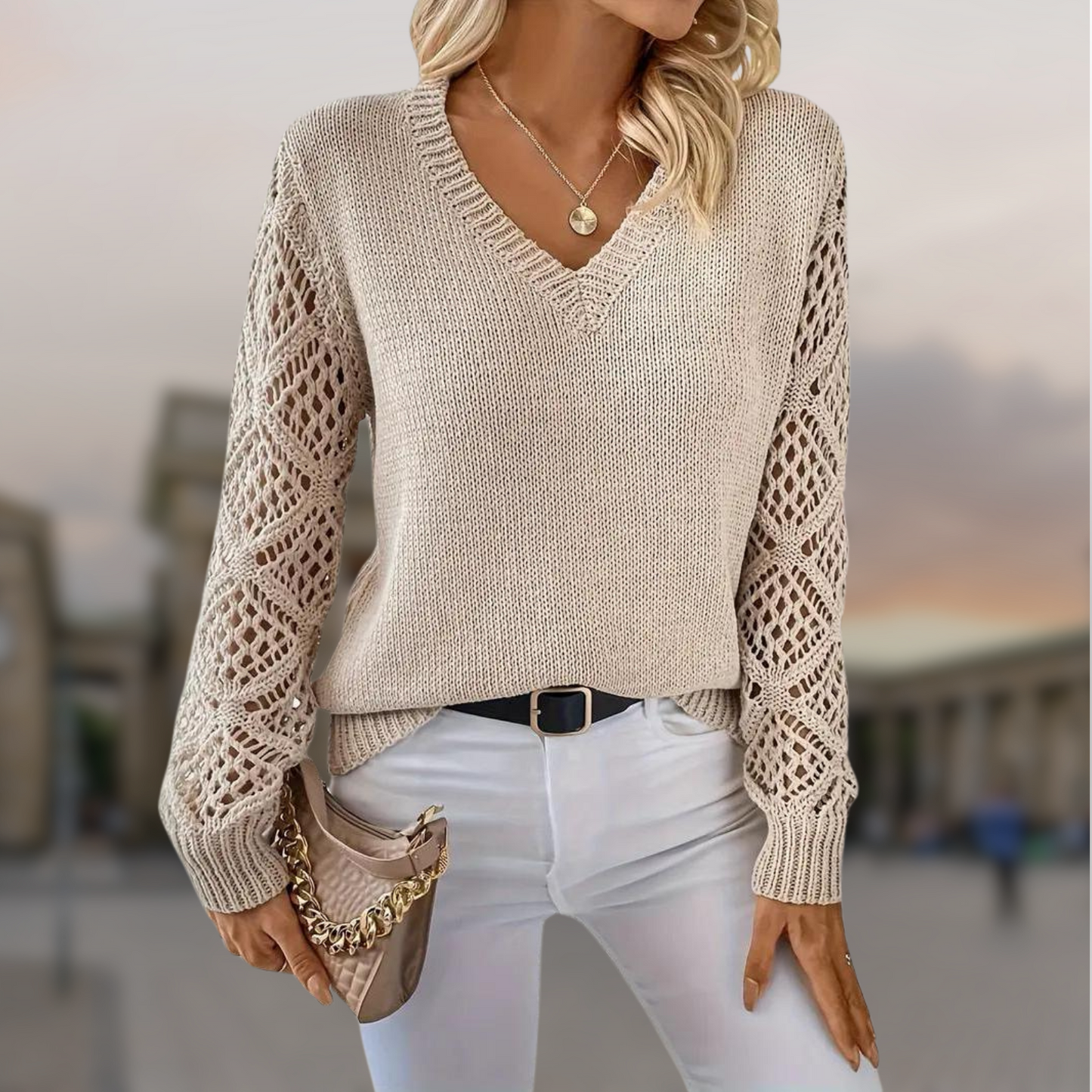 Finley™ | Elegante Gebreide V-hals Top