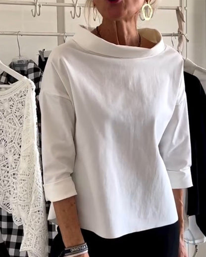 Alicia™ | Elegante top met losse schildpadhals