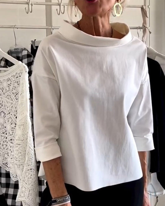 Alicia™ | Elegante top met losse schildpadhals