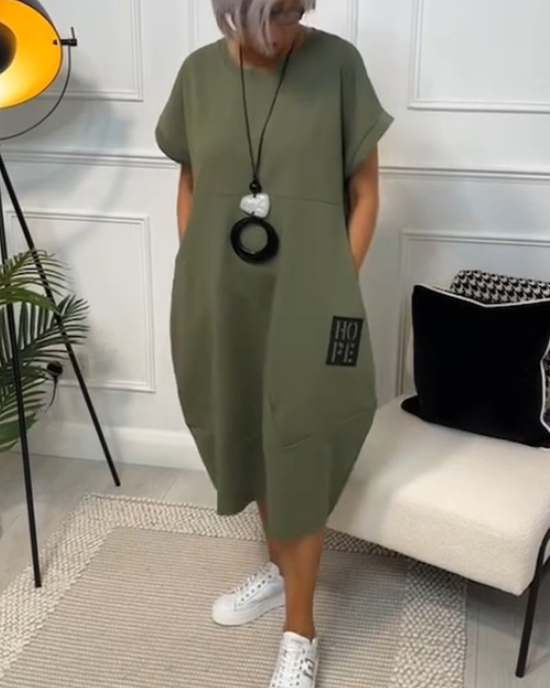 Sofie™ l Vrijetijdsjurk Met Korte Mouwen