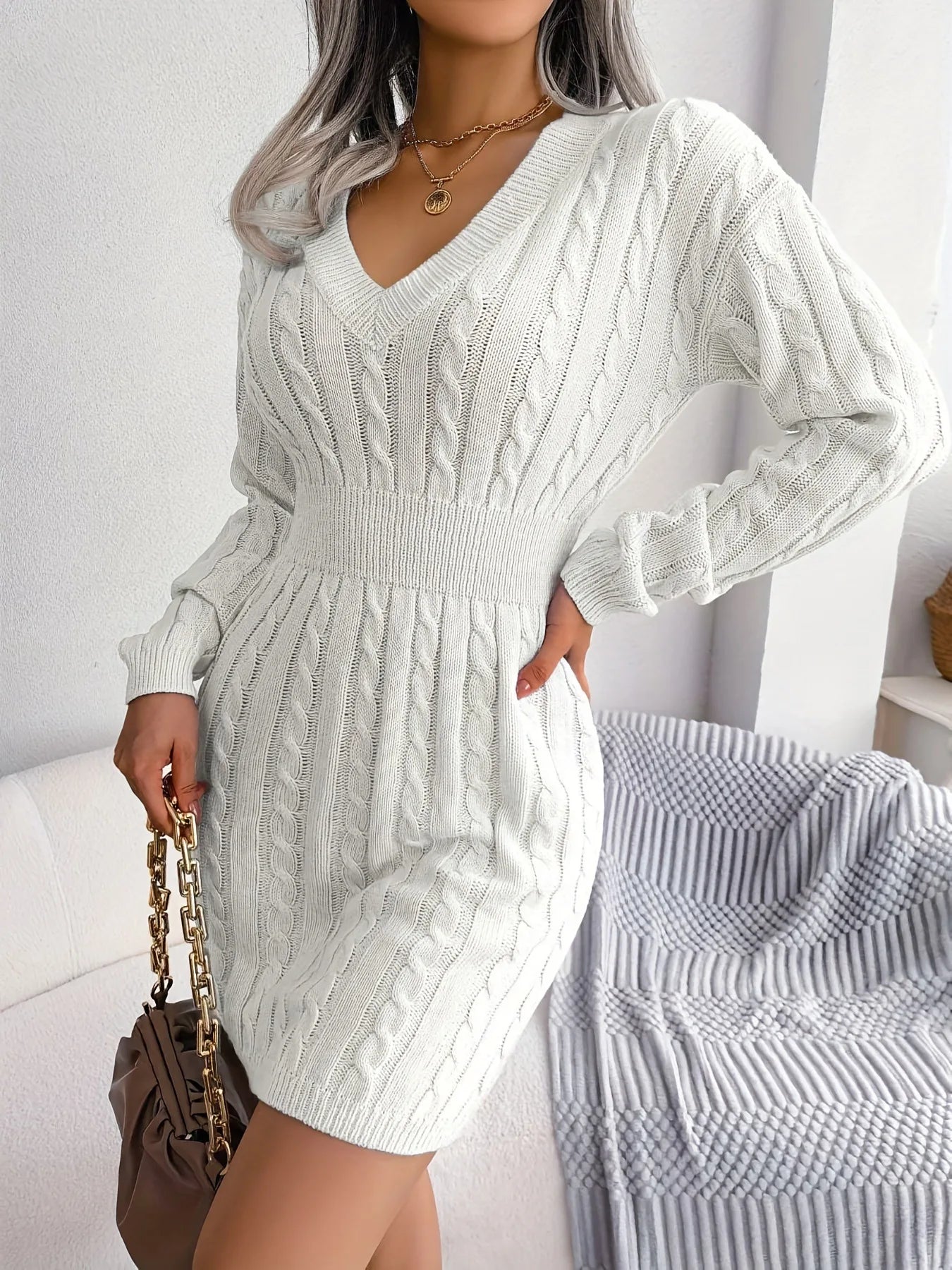 Melim™ l Elegante Jurk met V-Hals