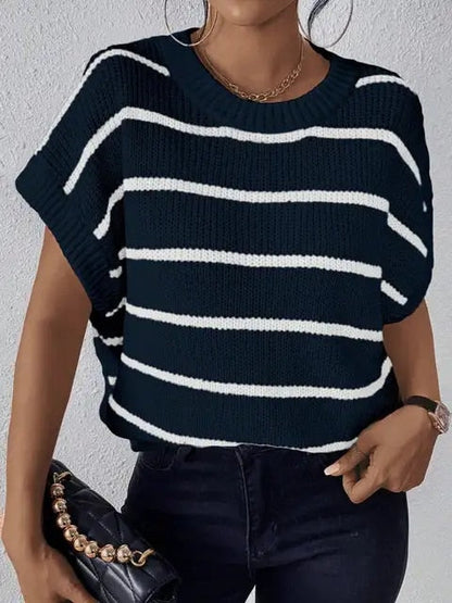Millie™ l Casual Gestreepte Batwing Mouwen Gebreide Trui Top