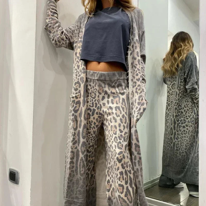 Sienna™ l Casual tweedelig pak met luipaardprint