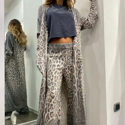 Sienna™ l Casual tweedelig pak met luipaardprint