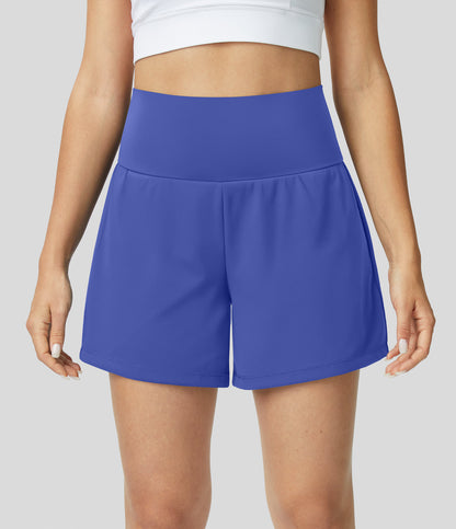 Hilara™ | 2-in-1 yogashort met hoge taille, achterzak en zijzak