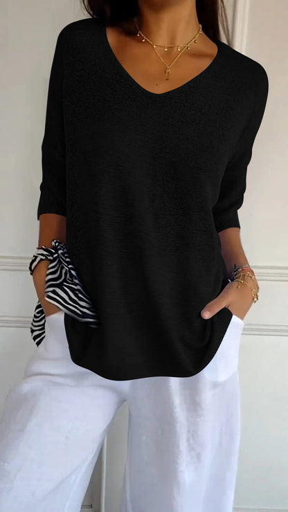 Madilyn™ l Modieuse Effen Gebreide Top (1+1 GRATIS)