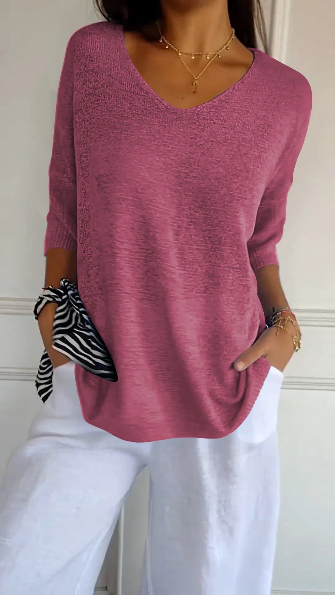 Madilyn™ l Modieuse Effen Gebreide Top (1+1 GRATIS)