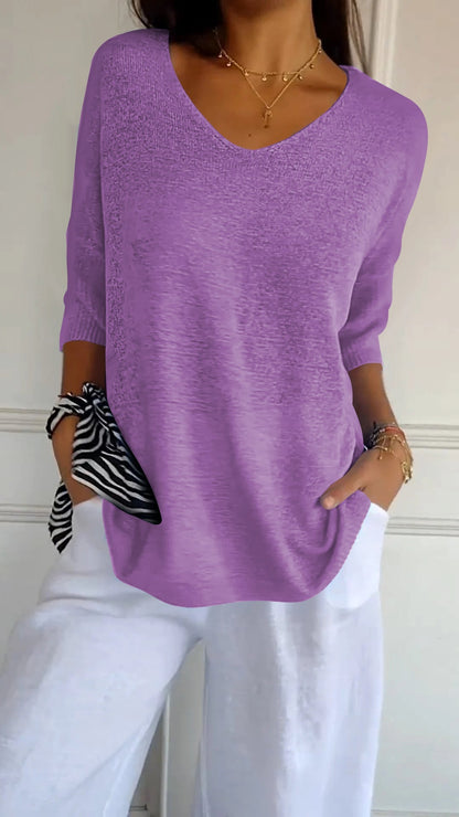 Madilyn™ l Modieuse Effen Gebreide Top (1+1 GRATIS)