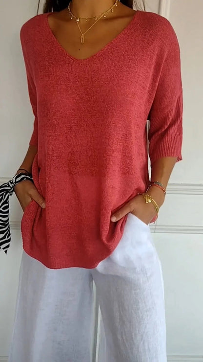 Madilyn™ l Modieuse Effen Gebreide Top (1+1 GRATIS)