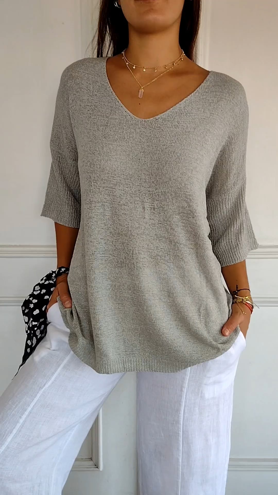 Madilyn™ l Modieuse Effen Gebreide Top (1+1 GRATIS)