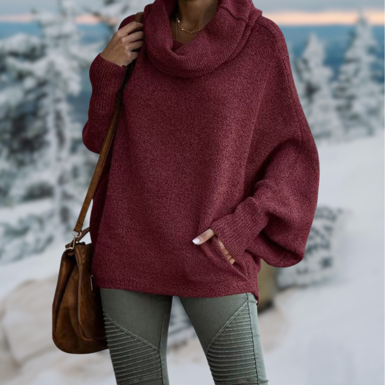 Rosy™ | Elegant Schildpad Trui Met Kraag