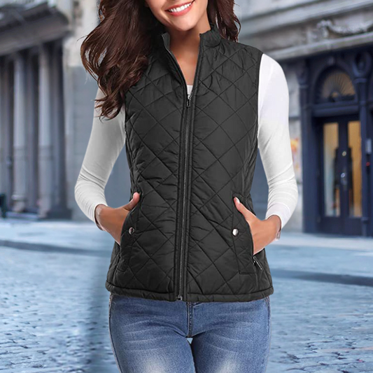 Astrid™ | Stijlvol Dames Gewatteerd Ritsvest