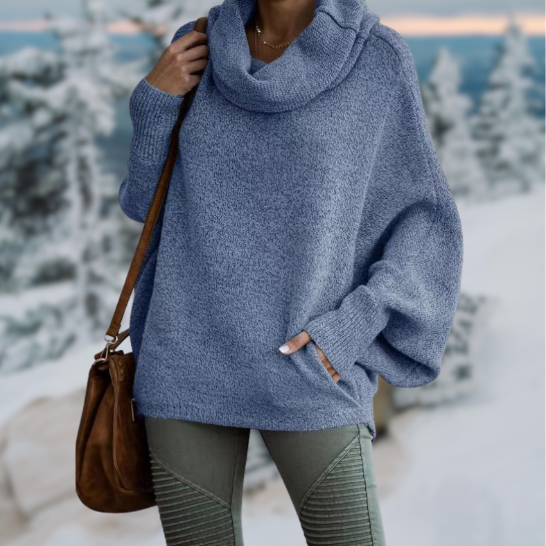 Rosy™ | Elegant Schildpad Trui Met Kraag