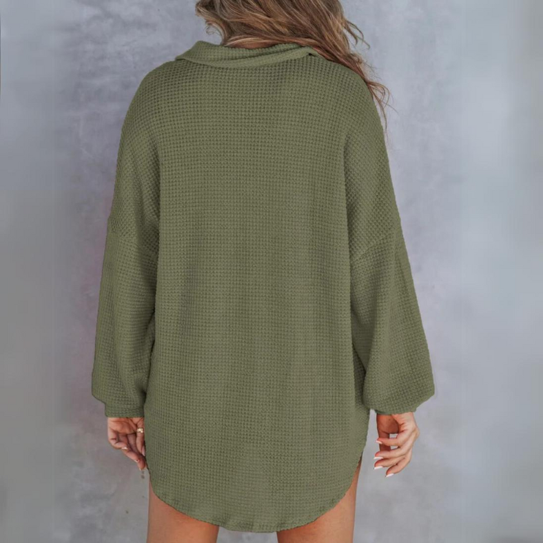 Ayla™| Wafel Sweatshirt met lange mouwen
