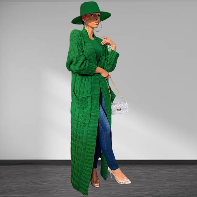 Carla™ | Elegante Dames Lange Gebreide Cardigan