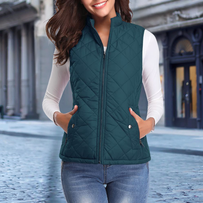 Astrid™ | Stijlvol Dames Gewatteerd Ritsvest