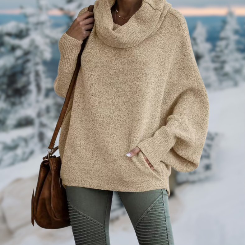 Rosy™ | Elegant Schildpad Trui Met Kraag