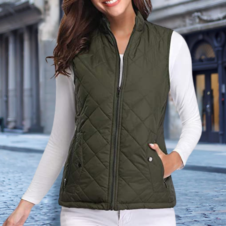 Astrid™ | Stijlvol Dames Gewatteerd Ritsvest