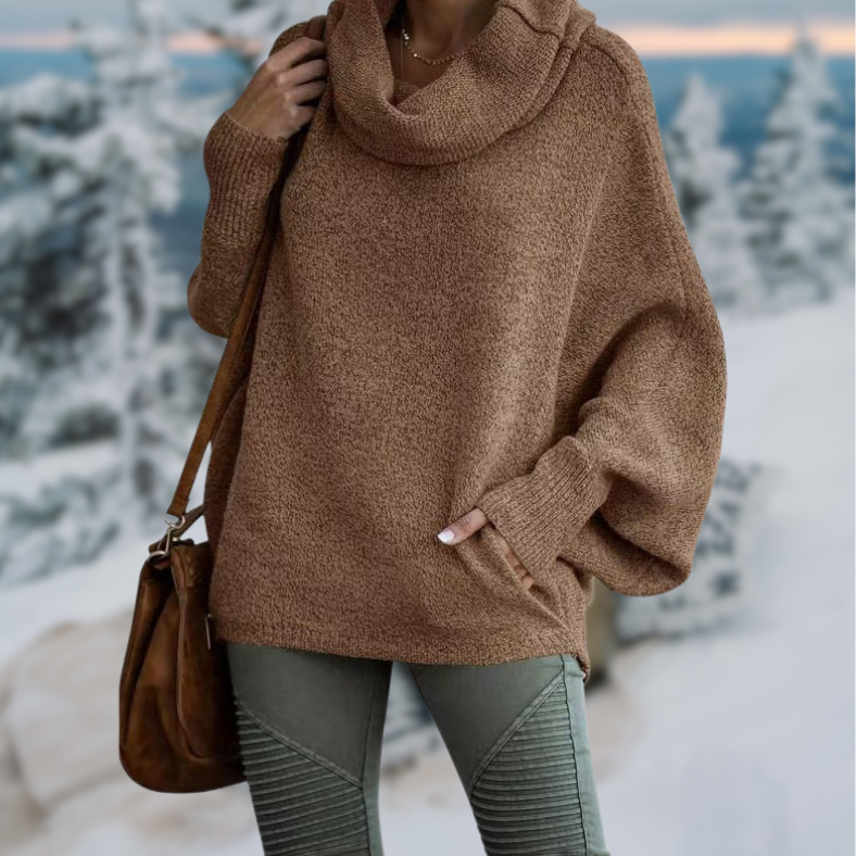 Rosy™ | Elegant Schildpad Trui Met Kraag
