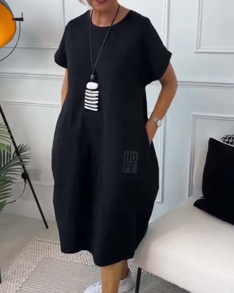 Sofie™ l Vrijetijdsjurk Met Korte Mouwen
