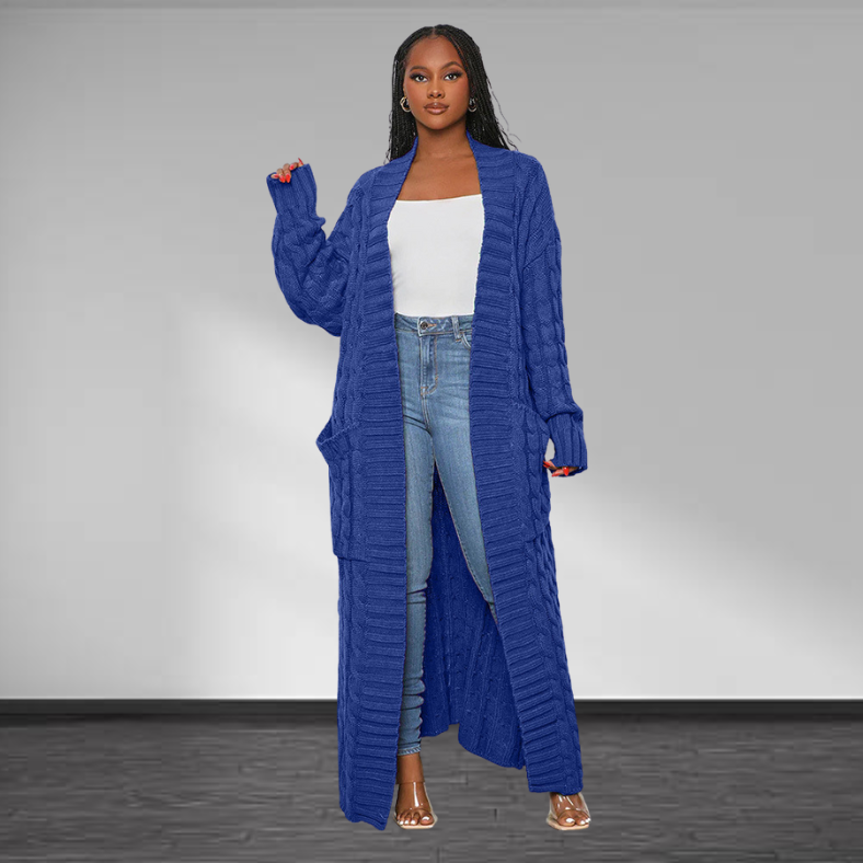 Carla™ | Elegante Dames Lange Gebreide Cardigan