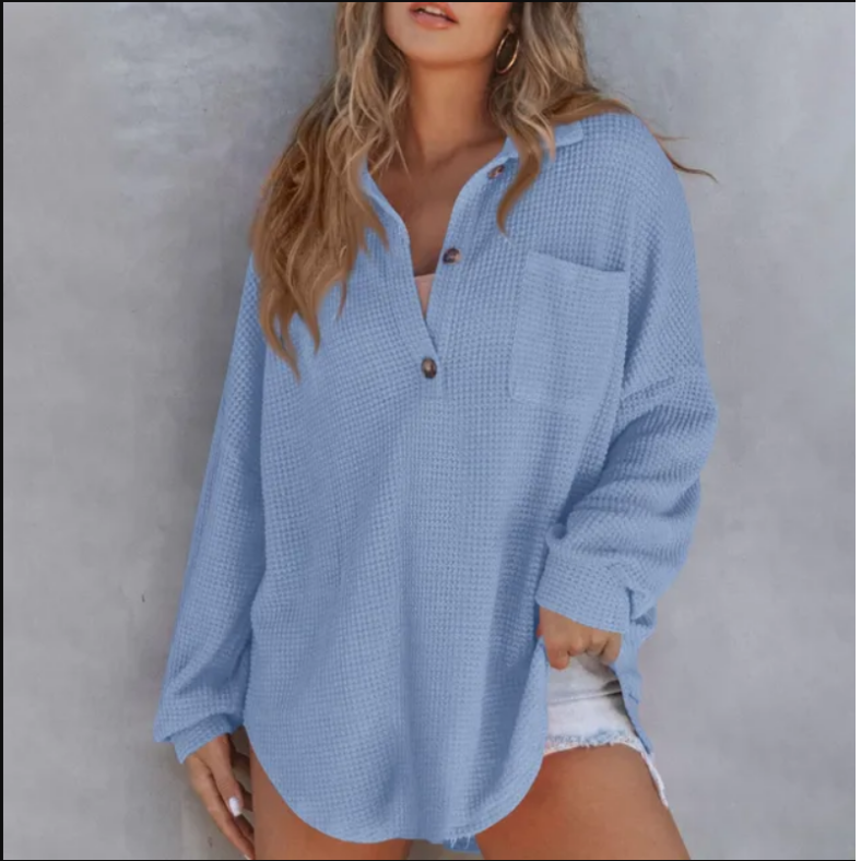Ayla™| Wafel Sweatshirt met lange mouwen