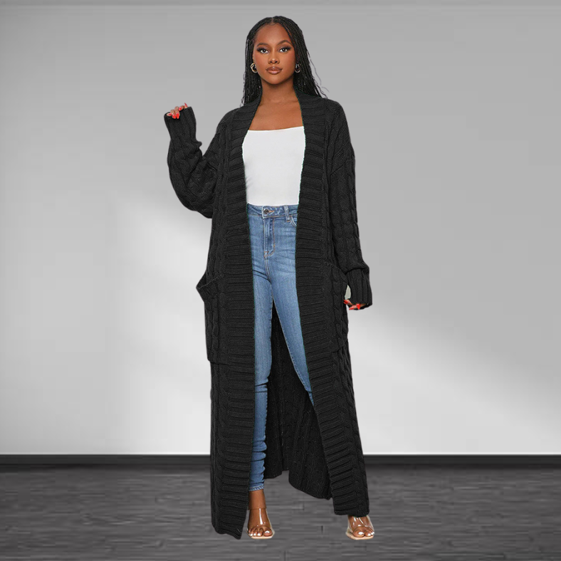 Carla™ | Elegante Dames Lange Gebreide Cardigan