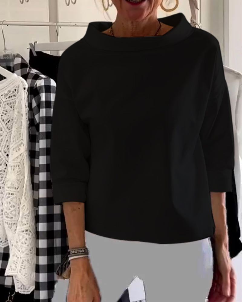 Alicia™ | Elegante top met losse schildpadhals