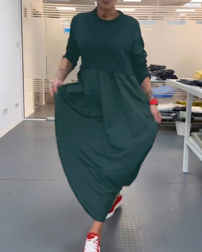 Eloise™ | Casual Popeline Jurk met Volledige Mouwen