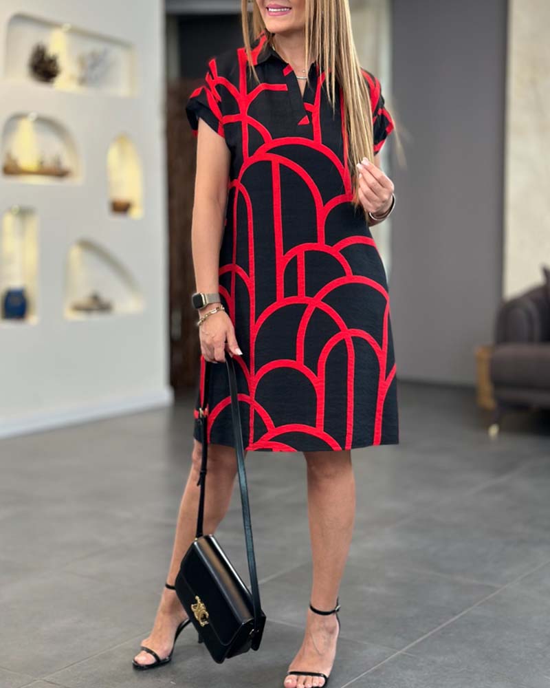 Oriana™ | Midi-jurk Met Korte Mouwen