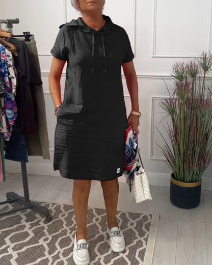 Kalani™ | Casual Effen Jurk Met Capucho