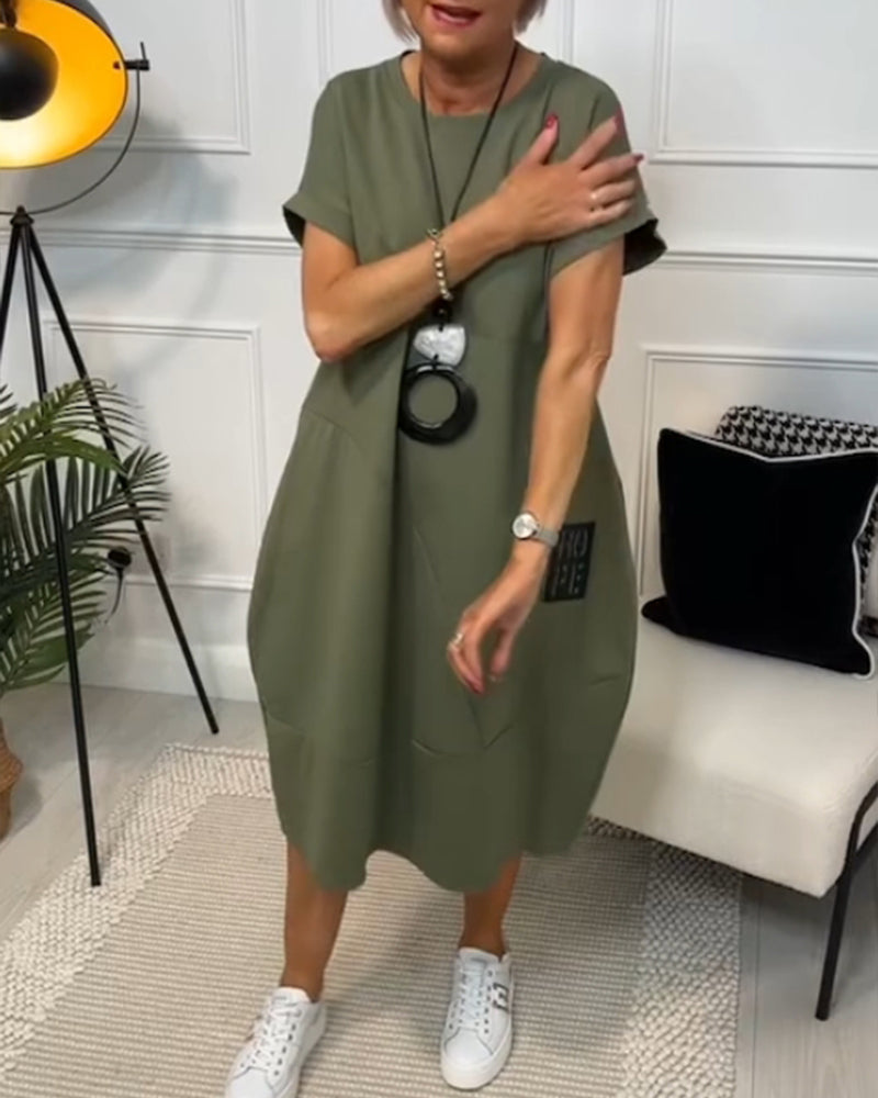 Sofie™ l Vrijetijdsjurk Met Korte Mouwen