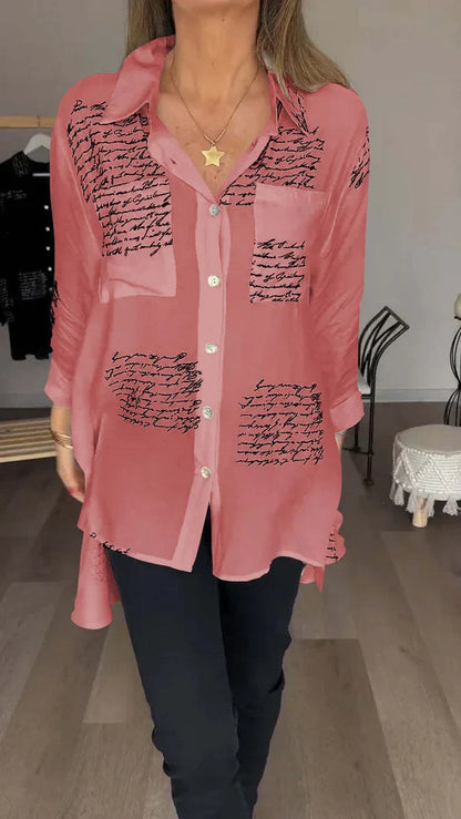 Kinsley™ l Blouse Met Letterprint