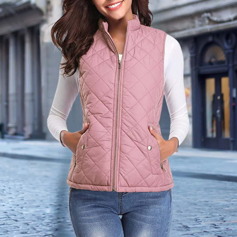 Astrid™ | Stijlvol Dames Gewatteerd Ritsvest