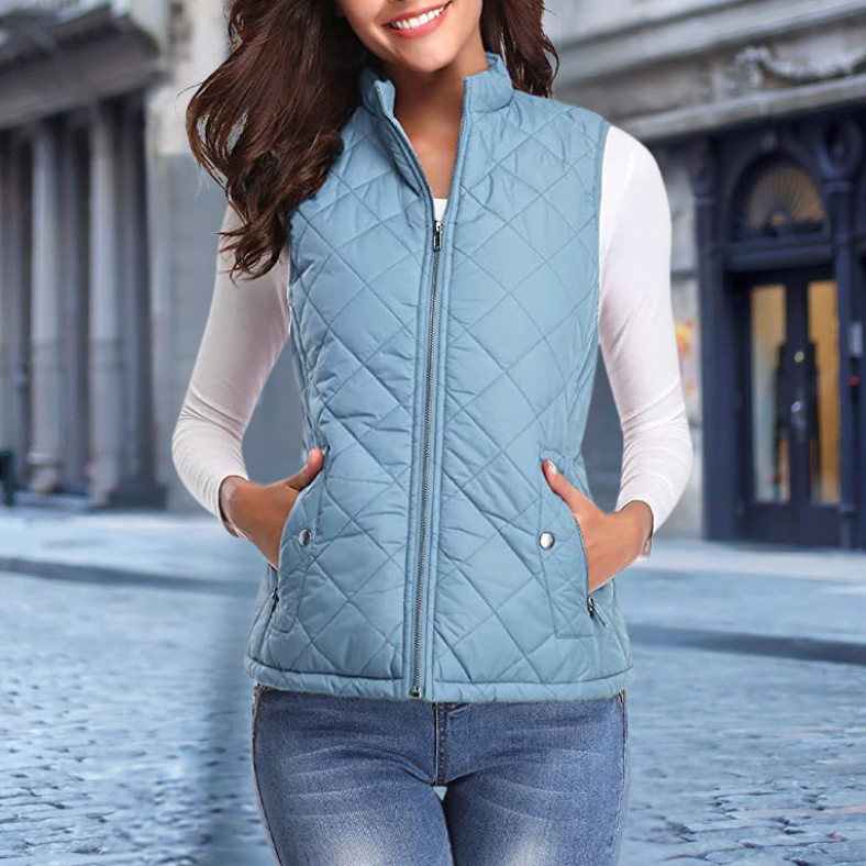 Astrid™ | Stijlvol Dames Gewatteerd Ritsvest